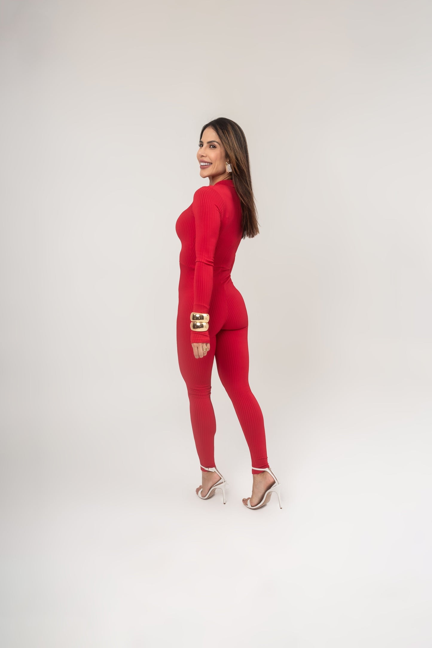 Macacão Poliamida com Alta Compressão Vermelho