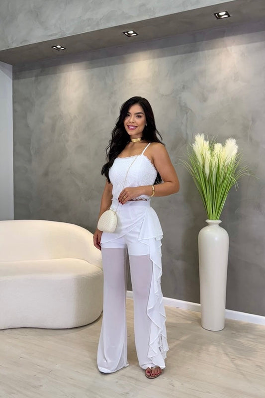 Conjunto em Musseline Branco